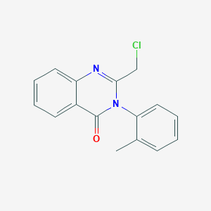 Chemical structure of 2-(Chloromethyl)-3-(2-methylphenyl)quinazolin-4(3H)-one