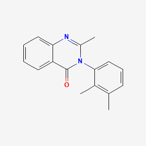 Chemical structure of 4(3H)-Quinazolinone, 2-methyl-3-(2,3-xylyl)-