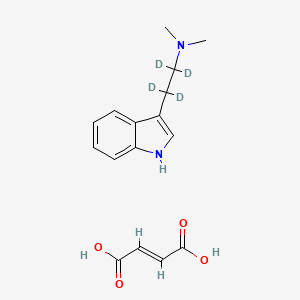 Chemical structure of N,N-DMT-d4 (fumarate)