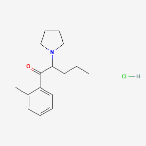 Chemical structure of 2-methyl-α-Pyrrolidinovalerophenone (hydrochloride)