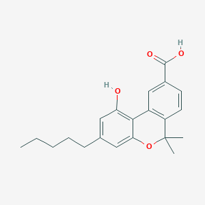 Chemical structure of 11-nor-9-carboxy Cannabinol