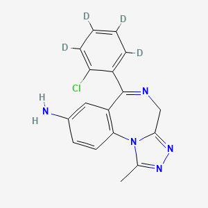 Chemical structure of 8-Aminoclonazolam-d4