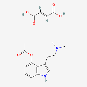 Chemical structure of 4-acetoxy DMT (fumarate)