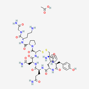 Chemical structure of Ornipressin (acetate)