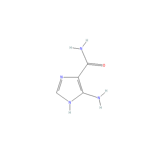 Chemical structure of 5-Aminoimidazole-4-carboxamide (hydrate)