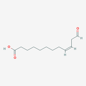 Chemical structure of 12-oxo-9Z-dodecenoic acid
