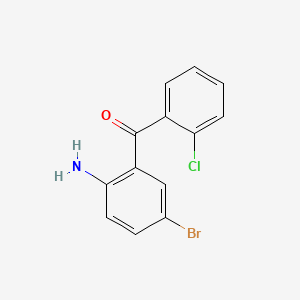 Chemical structure of 2-Amino-5-bromo-2'-chlorobenzophenone