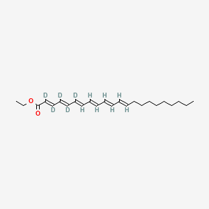 Chemical structure of Docosahexaenoic Acid-d5 ethyl ester