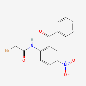 Chemical structure of 5-Nitro-2-(bromoacetamido)benzophenone