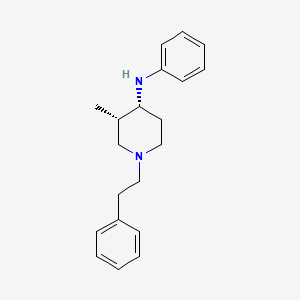 Chemical structure of Despropionyl 3-methylfentanyl, cis-
