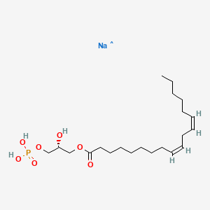 Chemical structure of 1-Linoleoyl Lysophosphatidic Acid (sodium salt)