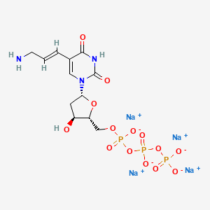 Chemical structure of 5-(3-Aminoallyl)-2'-deoxyuridine-5'-O-triphosphate (sodium salt)