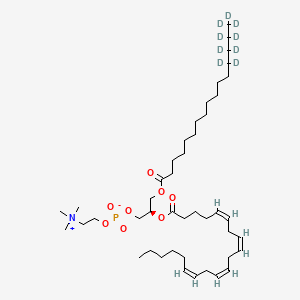 Chemical structure of 1-Palmitoyl-d9-2-Arachidonoyl-sn-glycero-3-PC