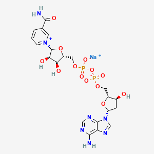 Chemical structure of 2'-deoxy NAD+ (sodium salt)