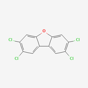 Chemical structure of 2,3,7,8-Tetrachlorodibenzofuran