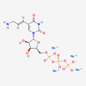 Chemical structure of 5-(3-Aminoallyl)uridine-5'-O-triphosphate (sodium salt)