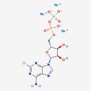 Chemical structure of 2-Chloroadenosine-5'-O-diphosphate (sodium salt)