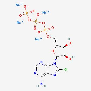 Chemical structure of 8-Chloroadenosine-5'-triphosphate (sodium salt)