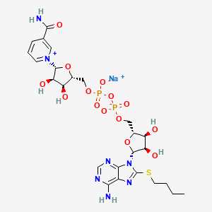 Chemical structure of 8-butylthio NAD+ (sodium salt)