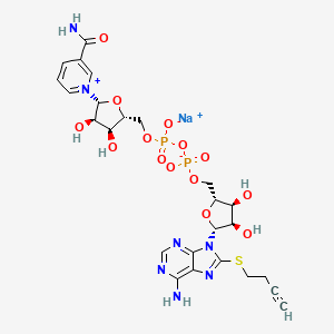 Chemical structure of 8-Bu(3-yne)T-NAD+ (sodium salt)