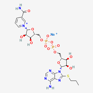Chemical structure of 8-propylthio NAD+ (sodium salt)