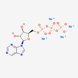 Chemical structure of Purine riboside-5'-O-triphosphate (sodium salt)