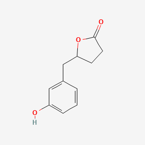 Chemical structure of 5-(3'-Hydroxyphenyl)-γ-Valerolactone