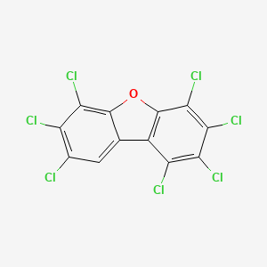 Chemical structure of 1,2,3,4,6,7,8-Heptachlorodibenzofuran