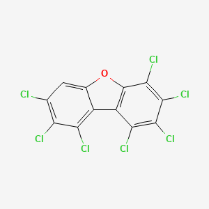 Chemical structure of 1,2,3,4,7,8,9-Heptachlorodibenzofuran