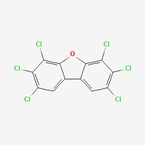 Chemical structure of 2,3,4,6,7,8-Hexachlorodibenzofuran