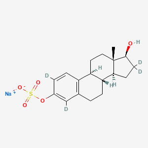 Chemical structure of 17β-Estradiol-2,4,16,16-d4 3-sulfate (sodium salt)