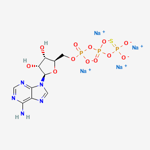 Chemical structure of Adenosine-5'-O-(3-thiotriphosphate) (sodium salt)