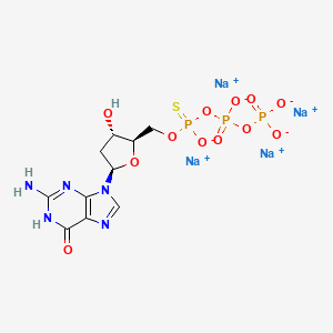 Chemical structure of Rp-2'-Deoxyguanosine-5'-O-(1-thiotriphosphate) (sodium salt)