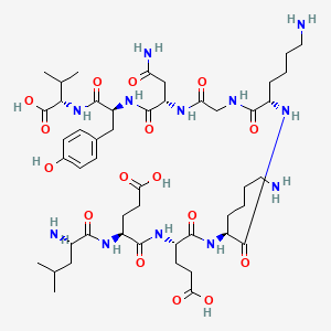 Chemical structure of EGFRvIII Peptide (trifluoroacetate salt)