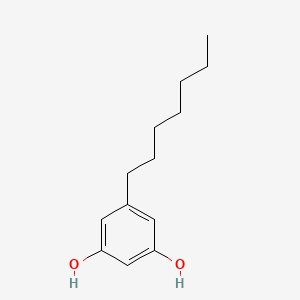 Chemical structure of 5-Heptylresorcinol