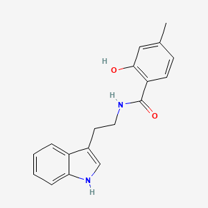 Chemical structure of p-methyl-N-salicyloyl Tryptamine