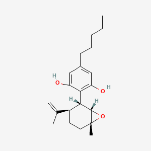 Chemical structure of 1(R),2(S)-epoxy Cannabidiol