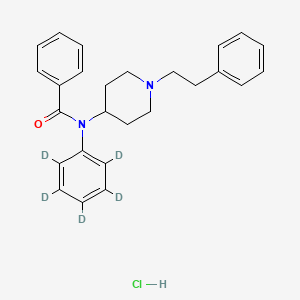 Chemical structure of Phenyl fentanyl-d5 (hydrochloride) (exempt preparation)