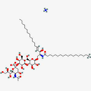 Chemical structure of C18 Ganglioside GM3-d3 (d18:1/18:0-d3) (ammonium salt, synthetic)