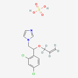 Chemical structure of Imazalil-d5 Sulfate