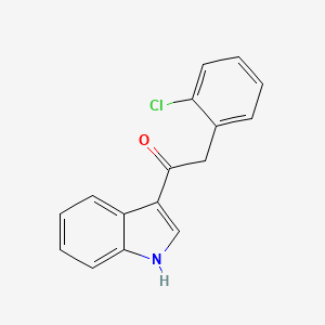 Chemical structure of 2-(2-Chlorophenyl)-1-(1H-indol-3-yl)ethanone