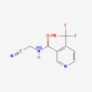 Chemical structure of Flonicamid-15N,18O