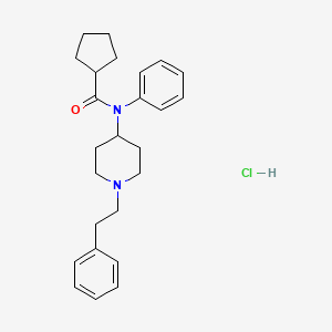 Chemical structure of Cyclopentyl fentanyl hydrochloride