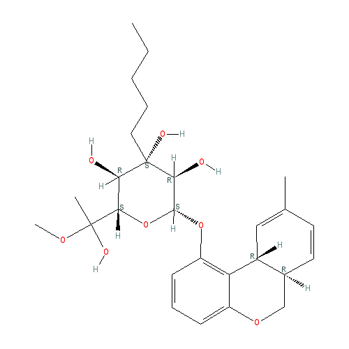 Chemical structure of δ9-THC Glucuronide