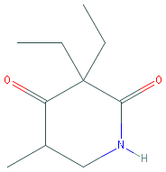Chemical structure of Methyprylon