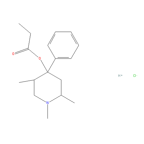 Chemical structure of Trimeperidine hydrochloride