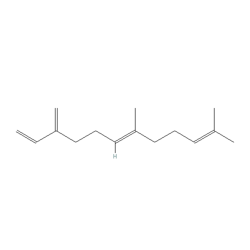 Chemical structure of Farnesene (mixed isomers)