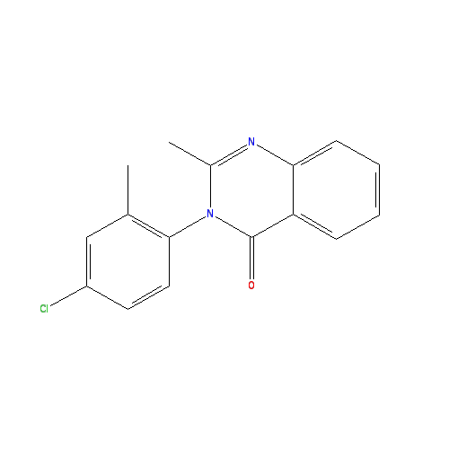 Chemical structure of 3-(4-Chloro-2-methylphenyl)-2-methyl-4(3H)-quinazolinone