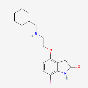 Chemical structure of N-propionyl para-fluoro Norfentanyl