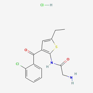 Chemical structure of Desmethylclotiazepam Uncyclized Intermediate (hydrochloride)